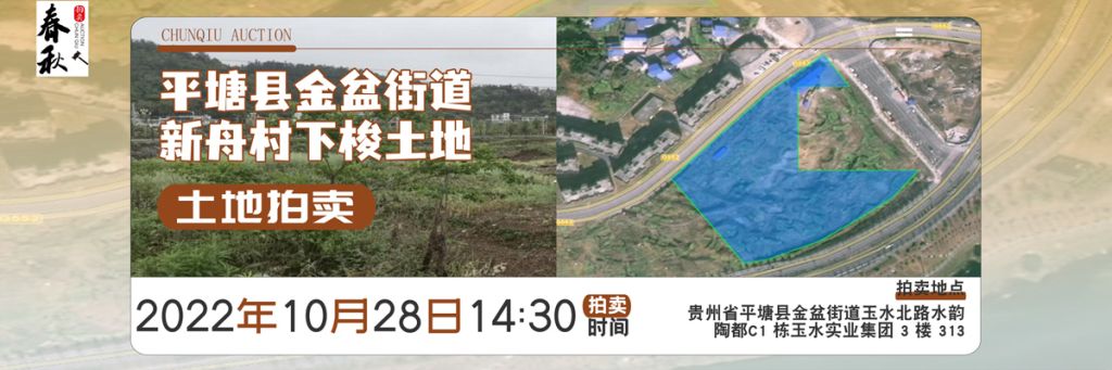 【10月28日】貴州省平塘縣金盆街道新舟村下梭土地一宗拍賣公告
